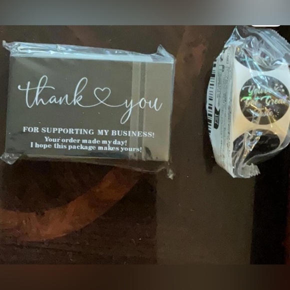 Premium black Thank You Cards and stickers for Business - Picture 1 of 6